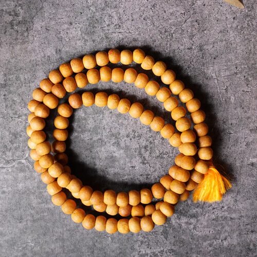 印度Haldi Mala Turmeric108颗姜黄珠子pooja手串念珠