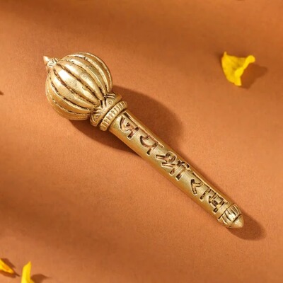印度Hanuman Mace/Gada手工黄铜哈努曼权杖