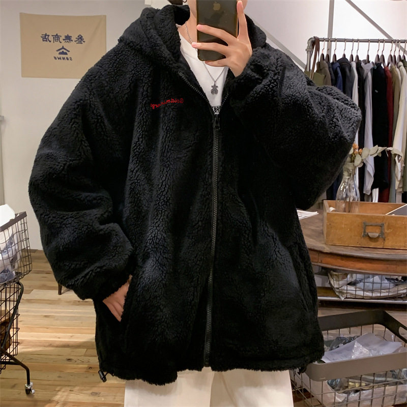 男装美式潮流ins羊羔绒棉服男港风加厚保暖棉衣宽松连帽百搭棉袄,男装,棉衣,淘宝优惠券,粉丝福利购,淘宝优惠卷