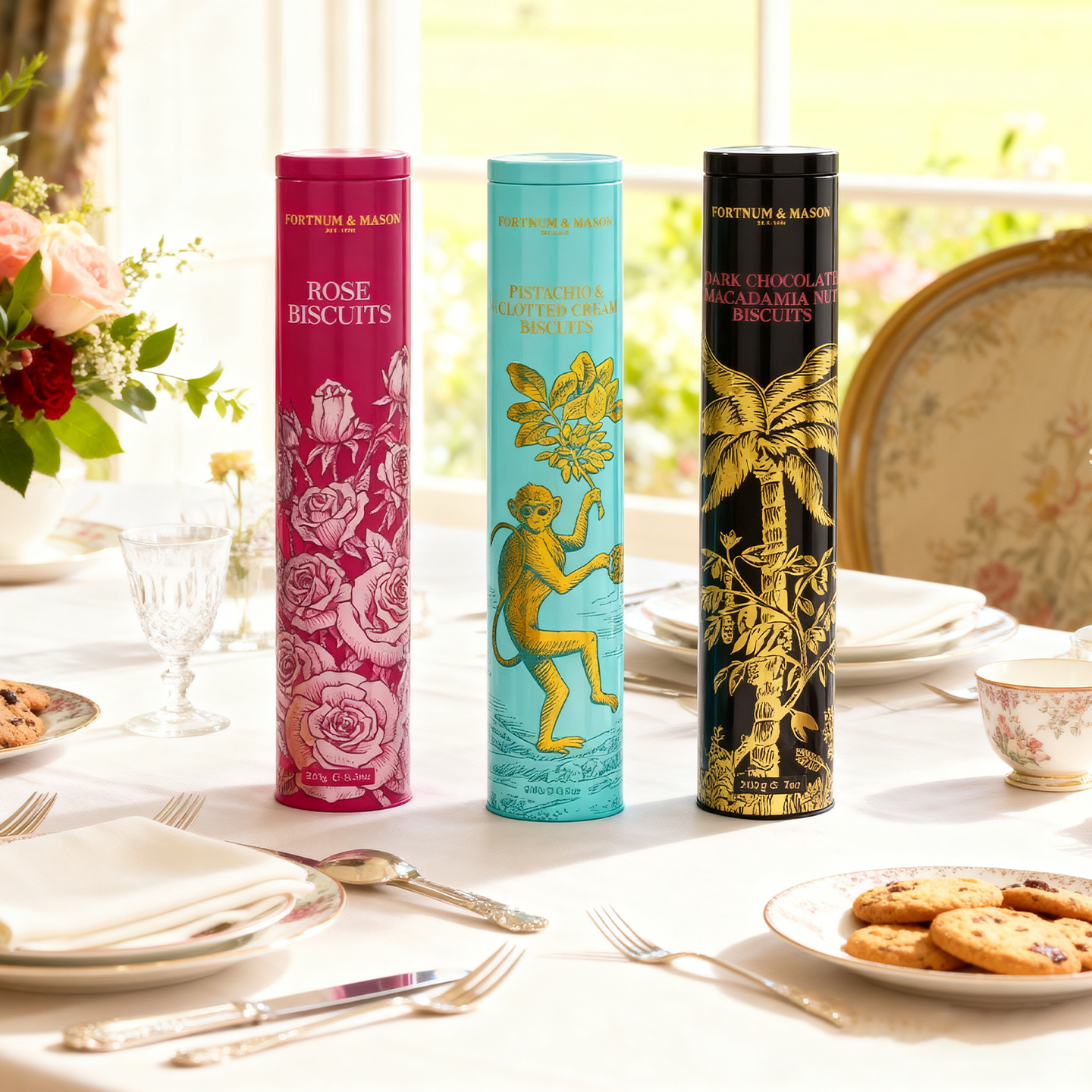 FortnumMason福南梅森玫瑰巧克力曲奇饼干250g英国进口伴手礼