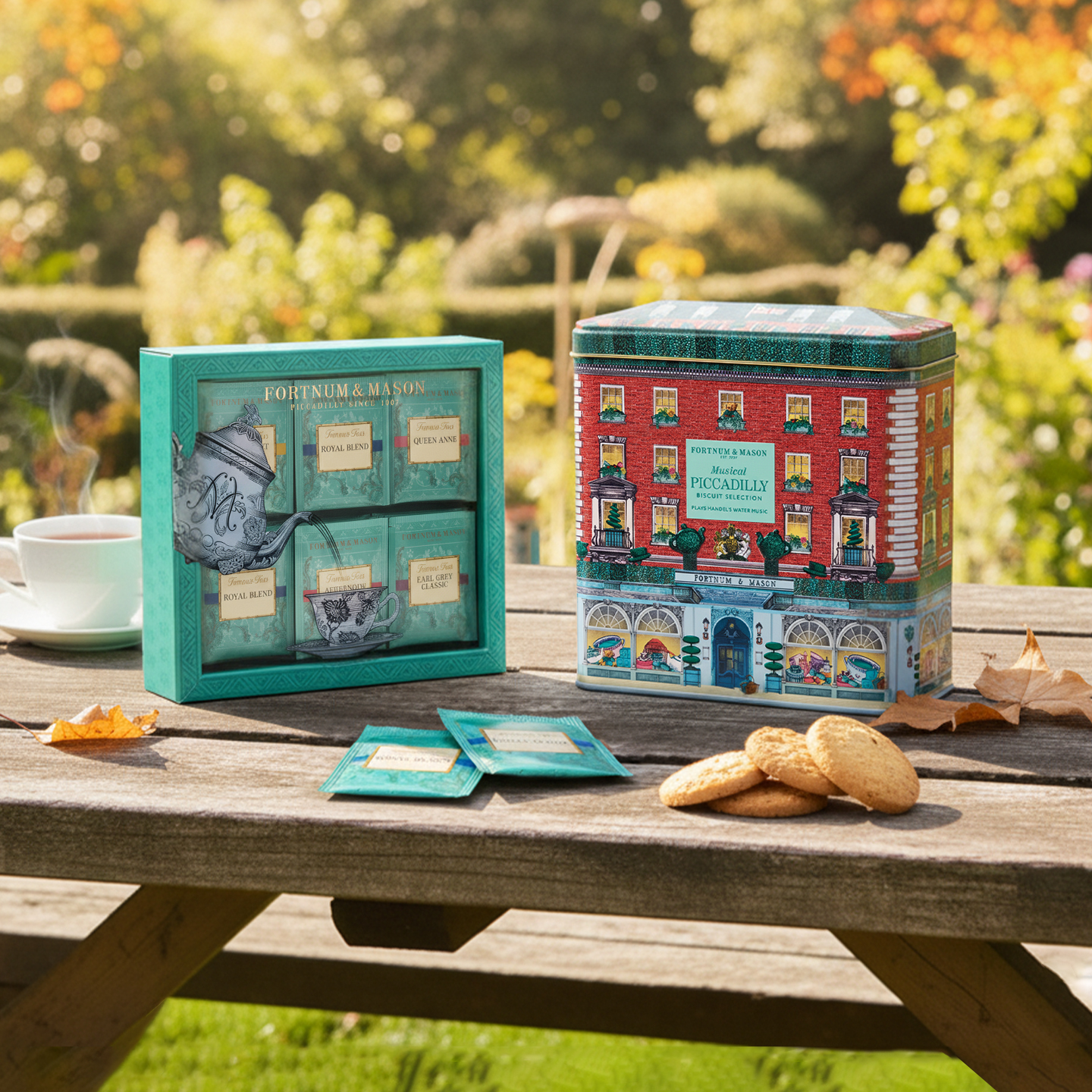 FortnumMason福南梅森60包著名茶包120克+皮卡迪利饼干300g/罐