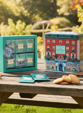 FortnumMason福南梅森60包著名茶包120克+皮卡迪利饼干300g/罐