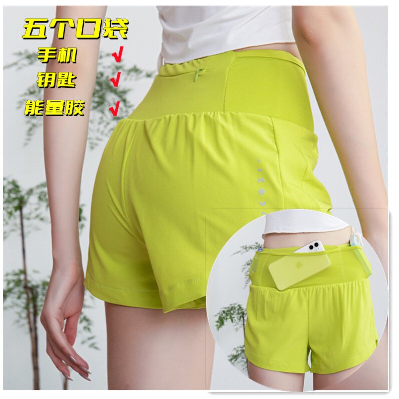 越野跑步运动短裤女后腰口袋可放手机防走光马拉松专业速干三分裤