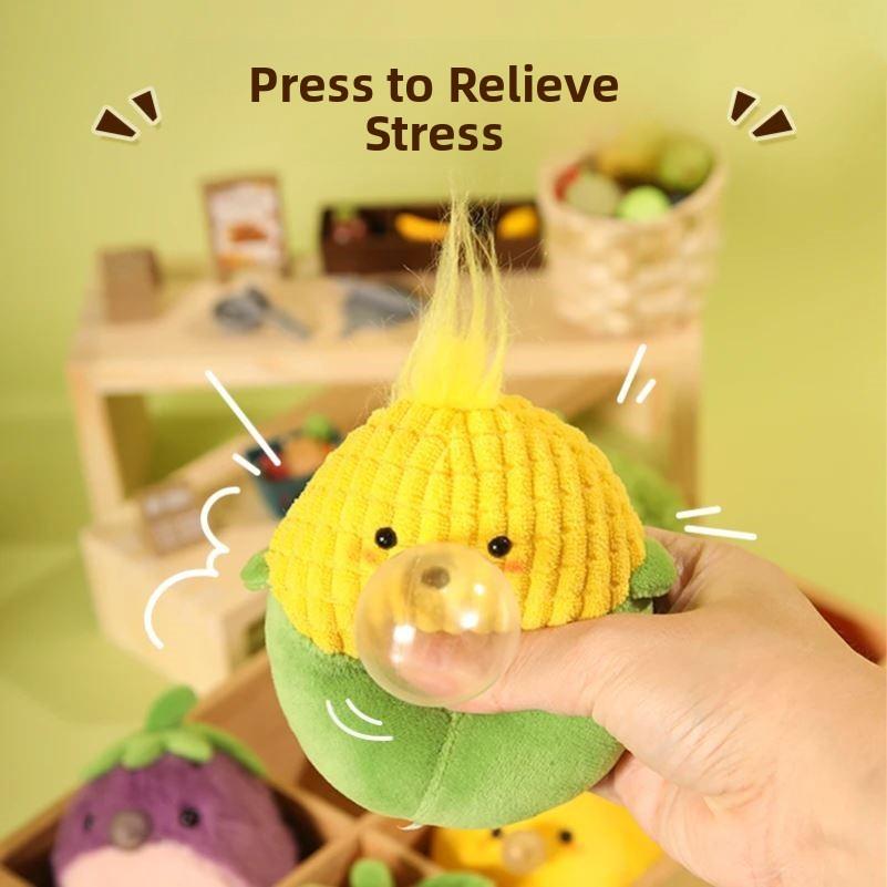 乐吉儿吐泡泡蔬菜情绪系列捏捏毛绒玩具挂件儿童认知可爱解压礼物