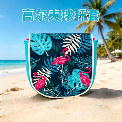 高尔夫球杆推杆套 磁吸闭合 DF3  PU皮革大半圆 推杆帽套