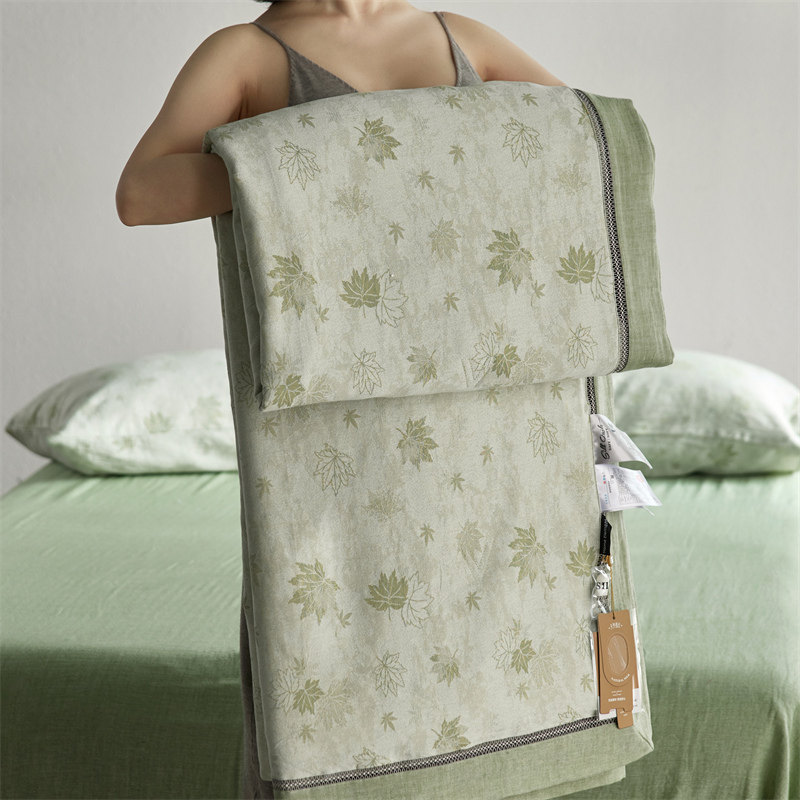 100%全棉A类色织提花双层纱镂空蚕丝夏被夏季柔软透气空调被薄被,床上用品,化纤被,淘宝优惠券,粉丝福利购,淘宝优惠卷