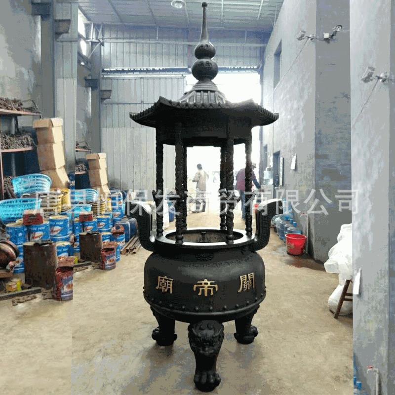 大型寺庙铜香炉件铜烧纸炉祠堂铜6666香六角摆烧纸炉炉塔炉生产厂