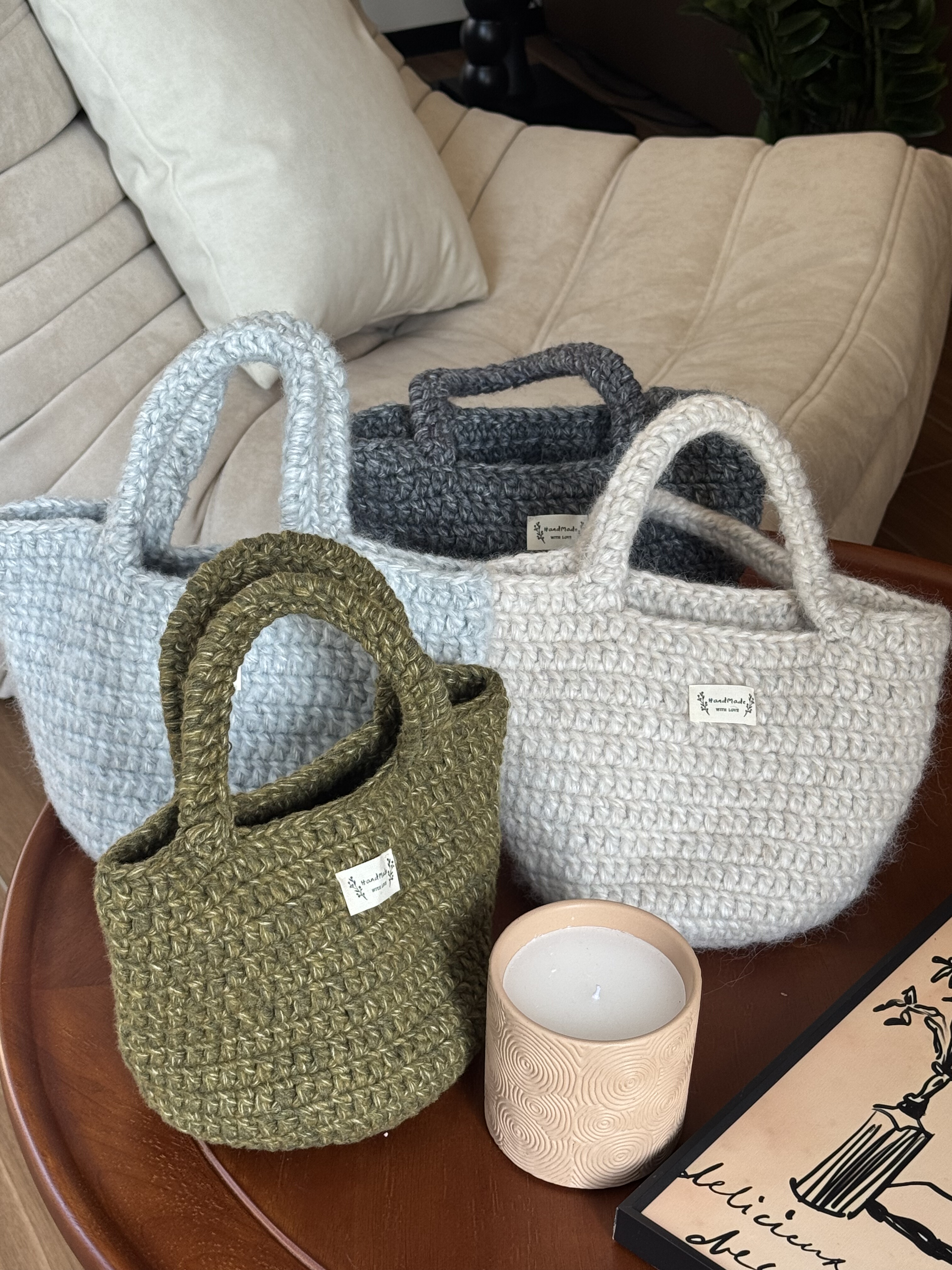 ins风四色菜篮子包羊毛混纺diy手工钩织材料包含工具送视频非成品,服饰配件/皮带/帽子/围巾,DIY编织材料包,淘宝优惠券,粉丝福利购,淘宝优惠卷