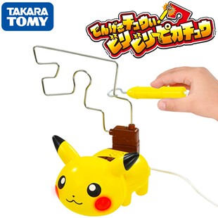 TOMY多美卡宝可梦会放电的皮卡丘电击趣味潮玩男女孩比赛游戏玩具