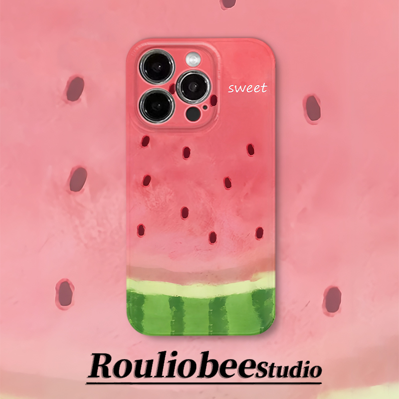 KEWU夏日水彩西瓜菲林新款适用苹果16Pro手机壳iPhone15max华为mate70小米14P60iQOO13Reno12荣耀300vivox200