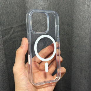 KEWU适用苹果16promax手机壳新款 iphone14pro磁吸13无线充电12magsafe保护套15pro全包防摔简约透明max高级感
