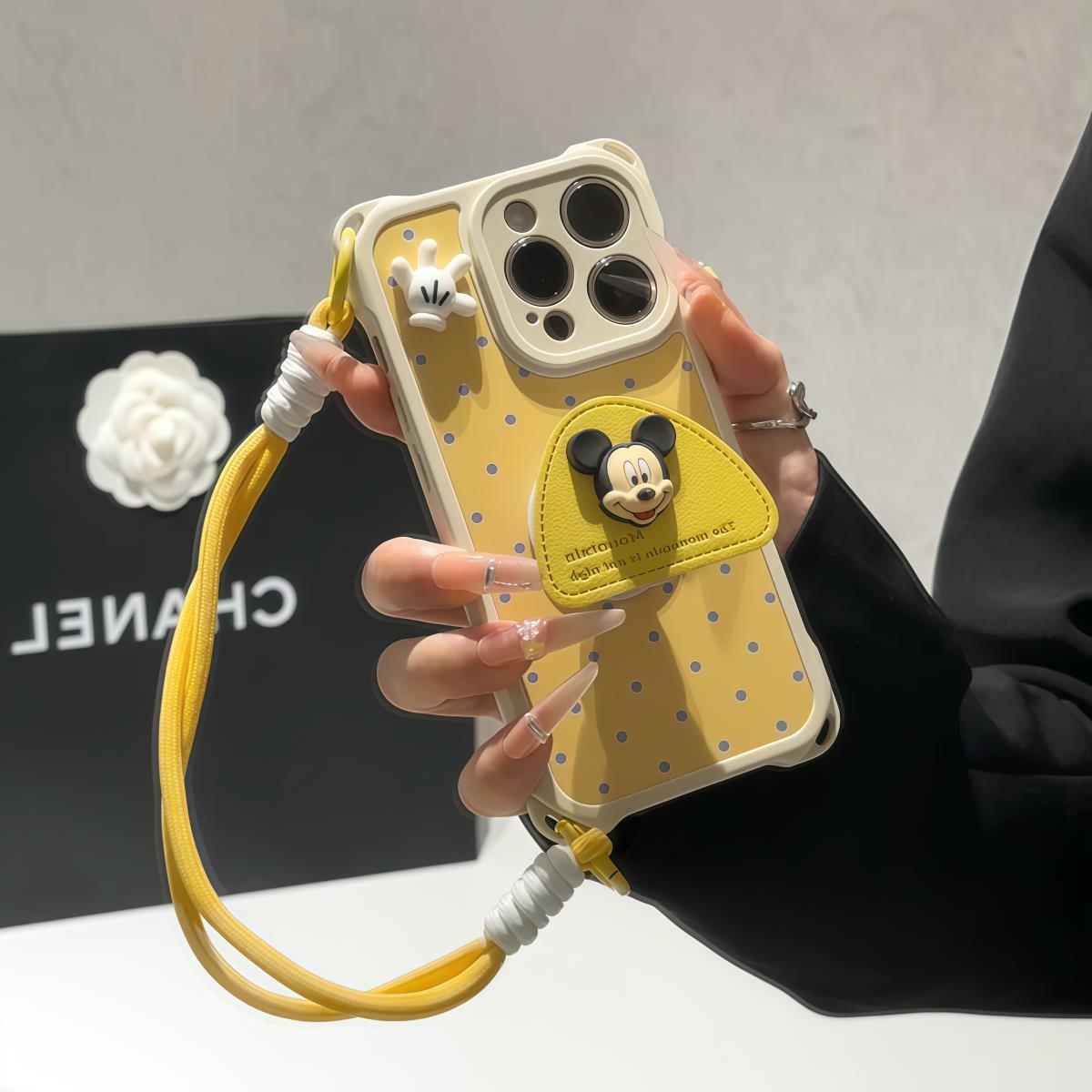 KEWU米奇公仔挂绳适用iPhone16pro手机壳13苹果15promax可爱12华为mate60新款p70/vivo小米14红米k80荣耀oppo
