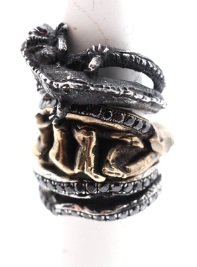 disark新品暗黑锆石手工戒指男女