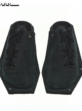 Disark SS25 棺材底做旧牛皮勃肯鞋