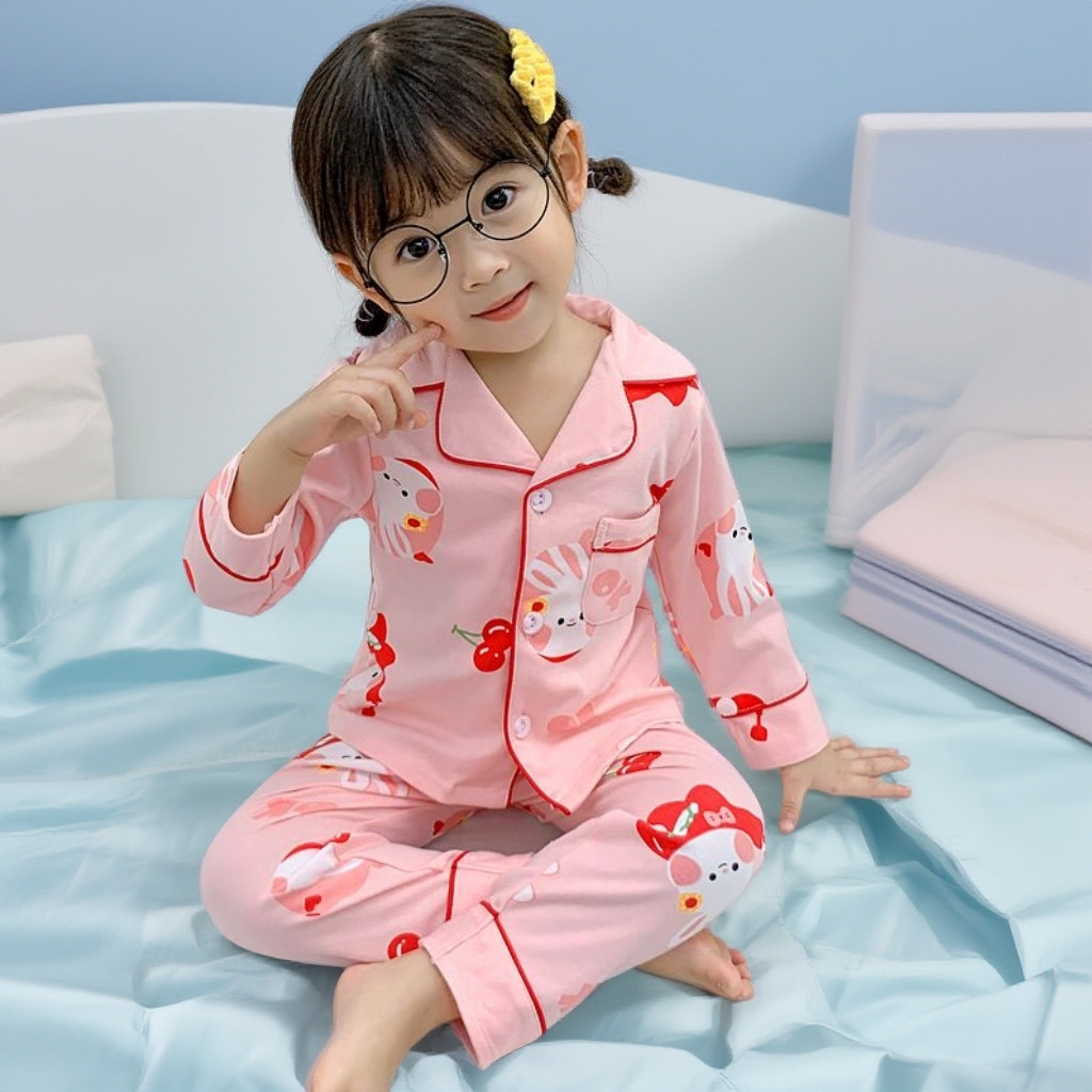 儿童睡衣男女童2025新款春秋款纯棉家居服套装中大童小孩卡通全棉