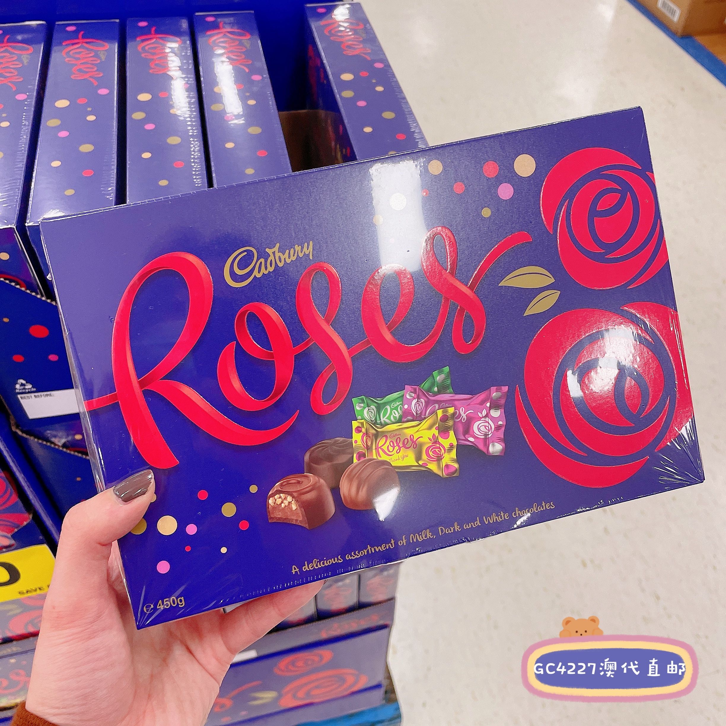 Gc4227澳代购直邮Cadbury吉百利Roses巧克力玫瑰礼盒380g进口食品