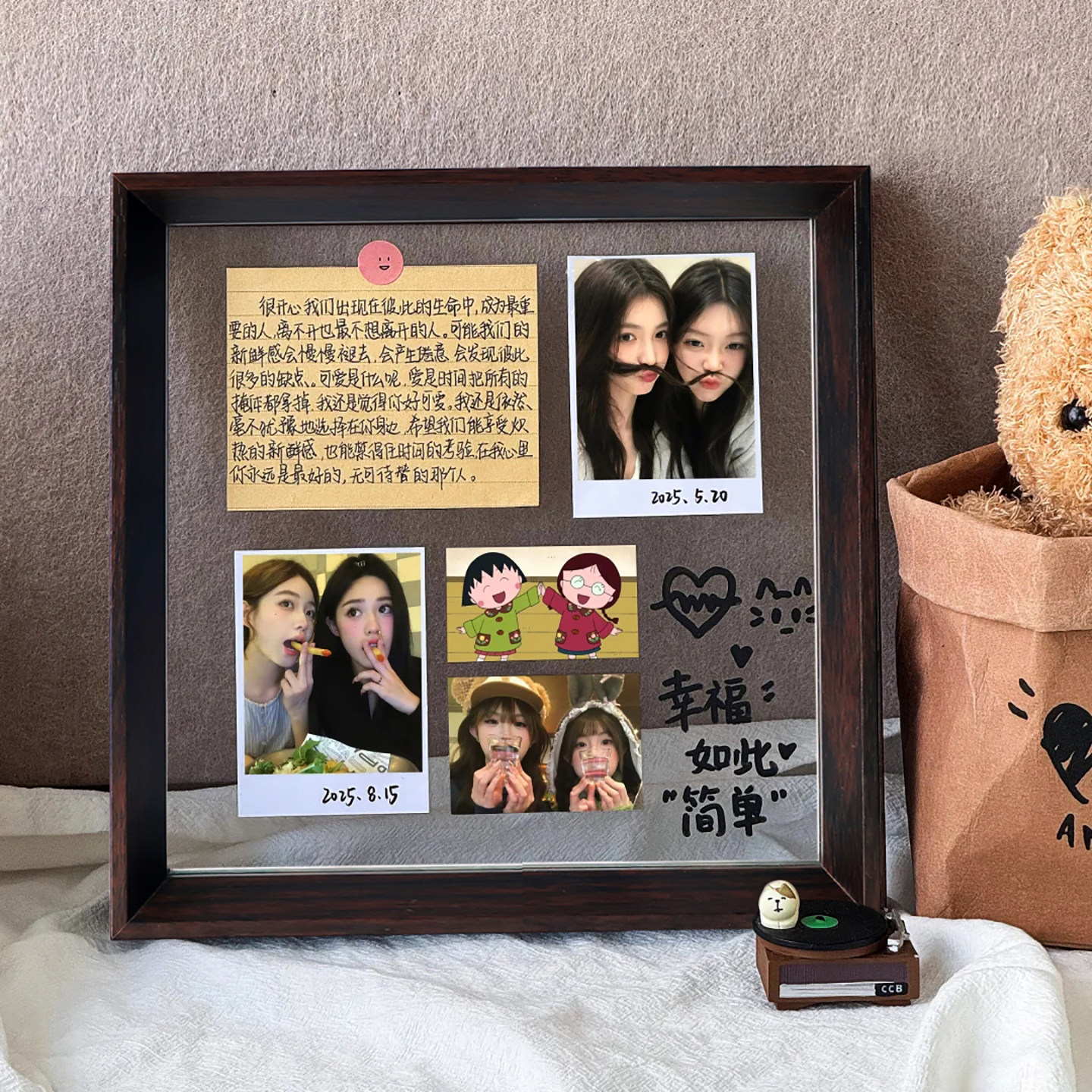 深胡桃木色相框桌面摆台照片展示框收纳收藏盒装饰画纪念日,家居饰品,桌面摆台画,淘宝优惠券,粉丝福利购,淘宝优惠卷