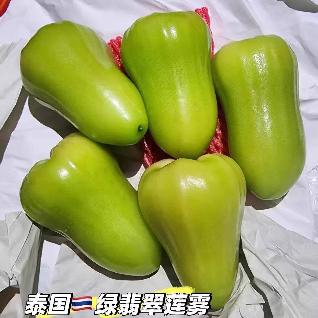 泰国进口翡翠莲雾新鲜莲雾果绿宝石莲雾当季水果脆甜多汁树上熟