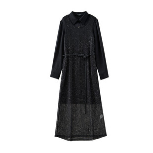 书婷专享 连衣裙套装 镂空背心裙翻领时尚 衬衫 DQ320 长袖