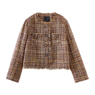 【年度大清仓】时尚休闲加厚粗纺毛呢短外套CQ005