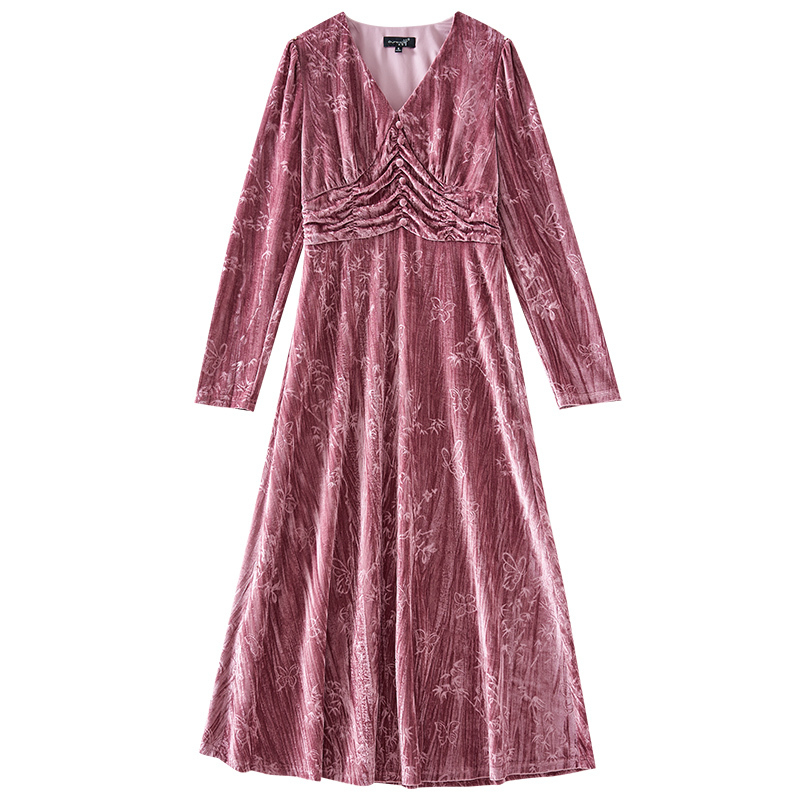 【恩佳粉丝专享】长袖V领印花压