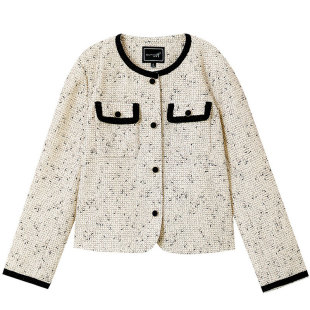 复古圆领高级感小香风外套CN397 书婷专享