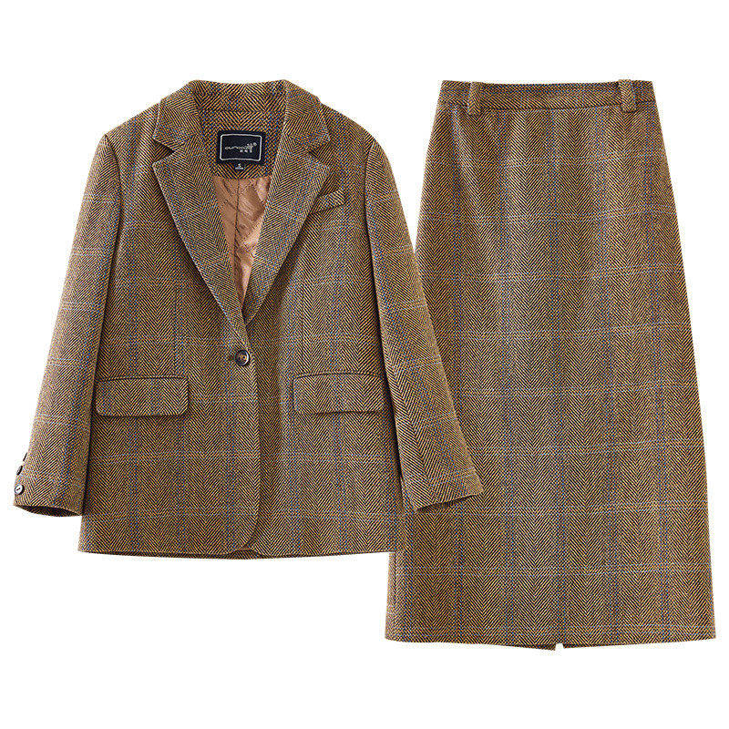 【玉米粉丝专享】翻领裥棉加厚呢子西装外套休闲套裙DP995,女装/女士精品,时尚套装,淘宝优惠券,粉丝福利购,淘宝优惠卷