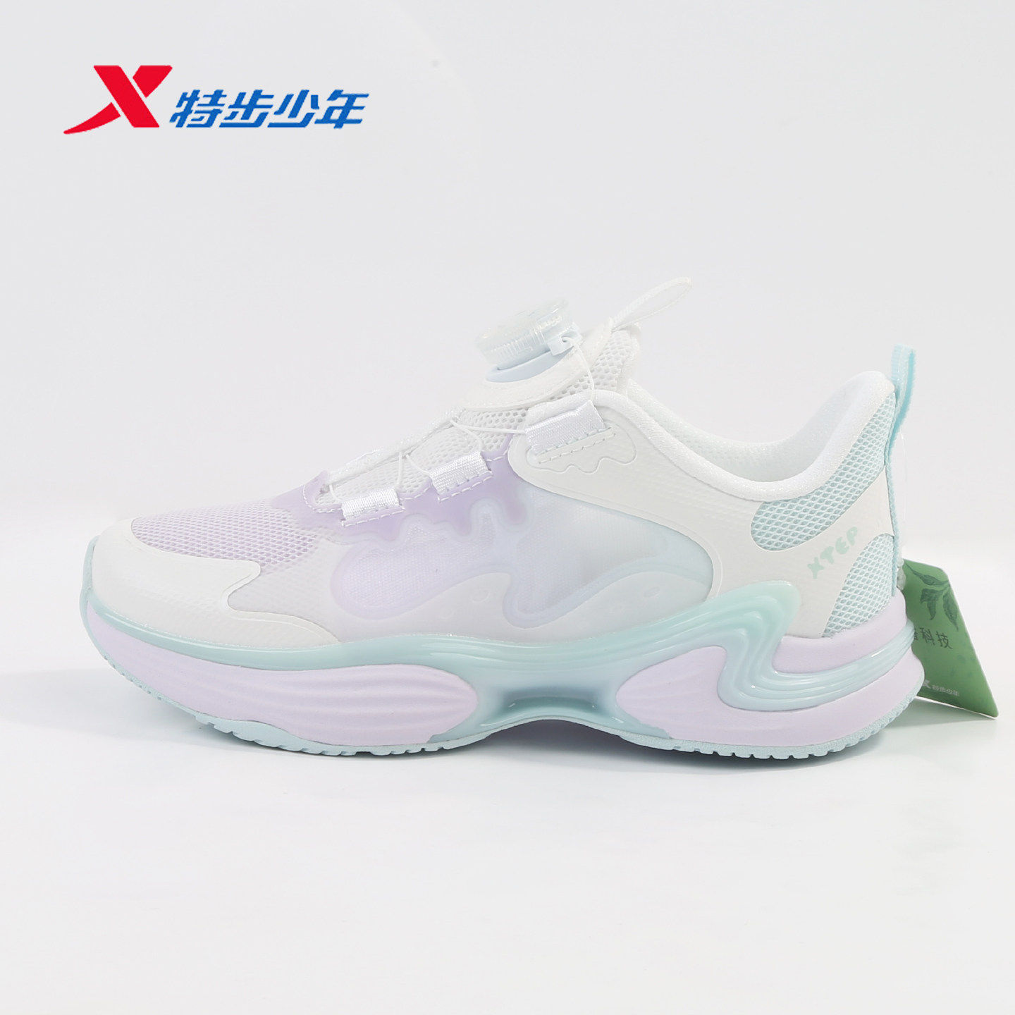 特步纤纤鞋跑步鞋女童2026夏季版网面透气舒适运动鞋674214114023