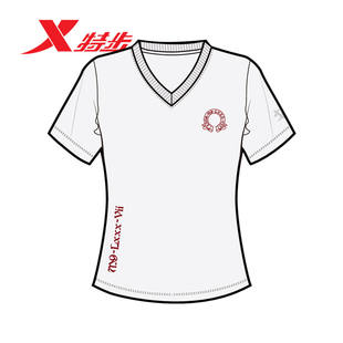 特步短袖t恤女款2026夏季新款冰丝速干短款上衣T恤974228010382