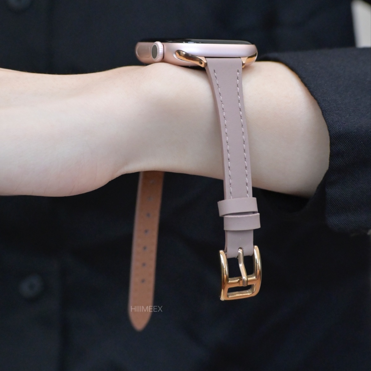HIIIMEEX超细小牛皮真皮表带小众