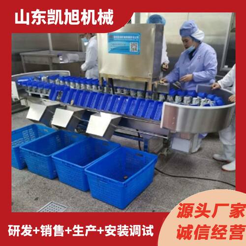 贝壳类海鲜分选机牡蛎自动清洗分拣线鱼虾重量分级筛选机 凯旭