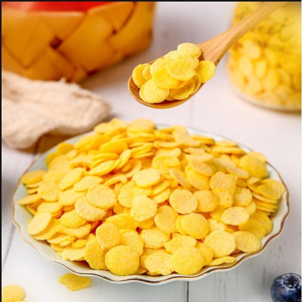 小型玉米片设备厂家 全套卡乐比早餐谷物片压片机 膨化荞麦片加工