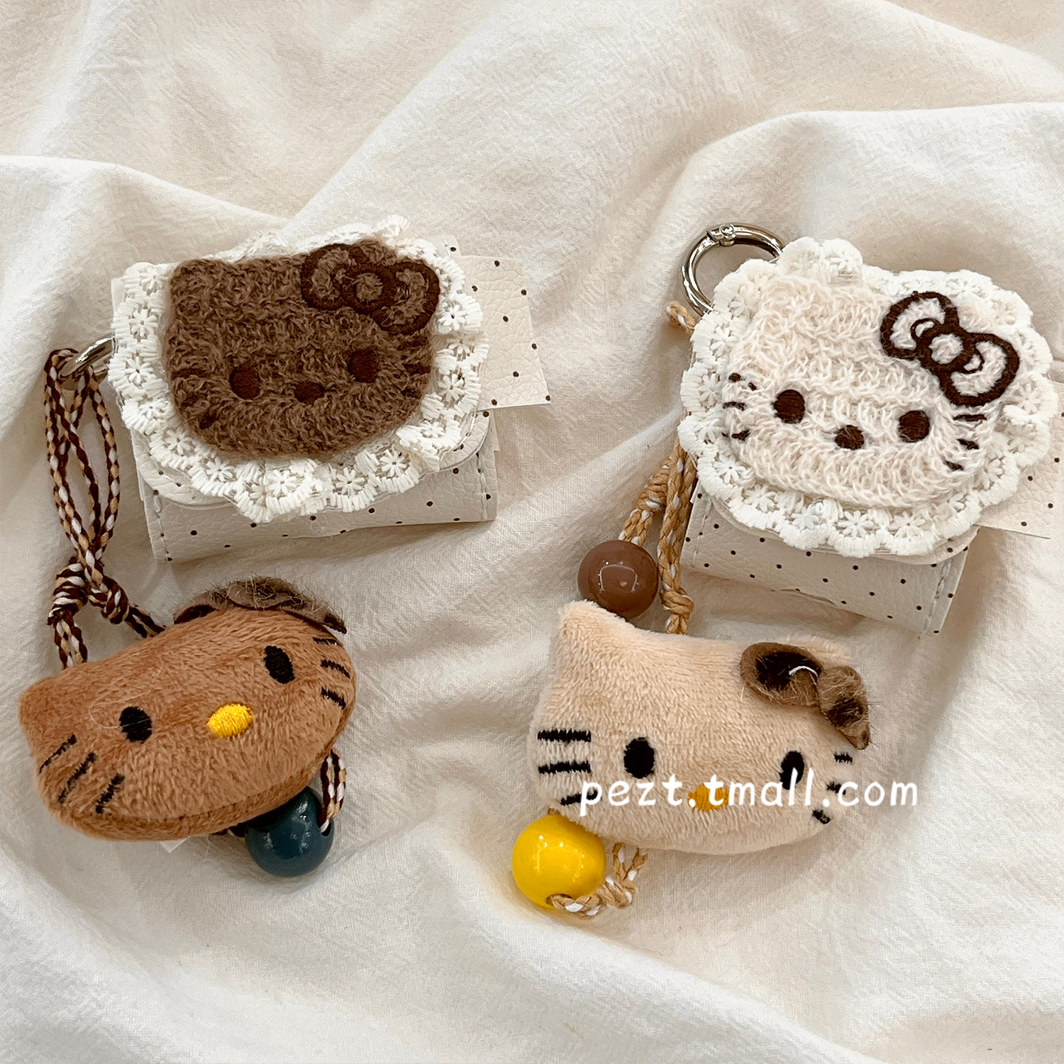 毛绒hellokitty耳机套皮质