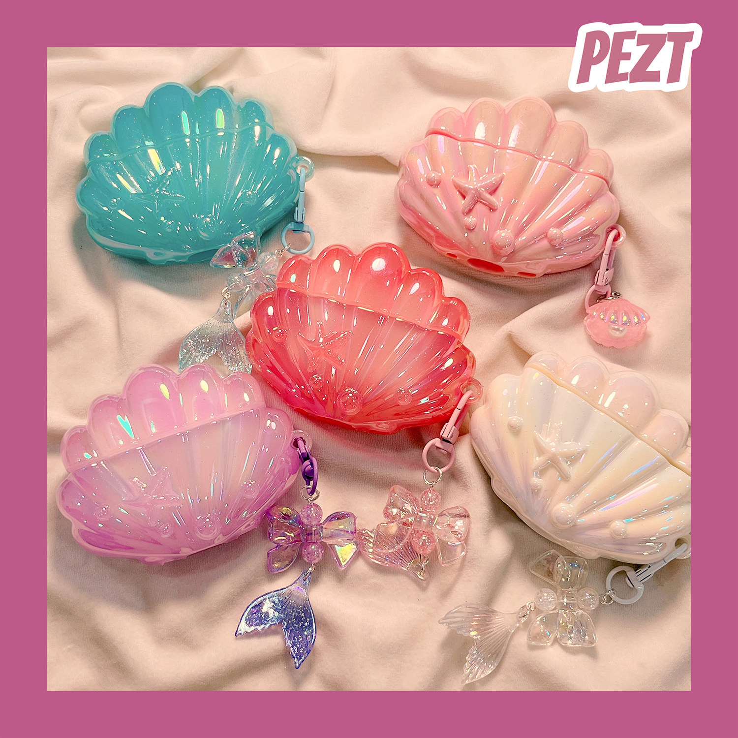 彩色贝壳镭射适用airpodspro3保护套新4代airpods3耳机壳二代苹果airpodspro2耳机保护套女硅胶airpods4新款,3C数码配件,耳机保护套,淘宝优惠券,粉丝福利购,淘宝优惠卷