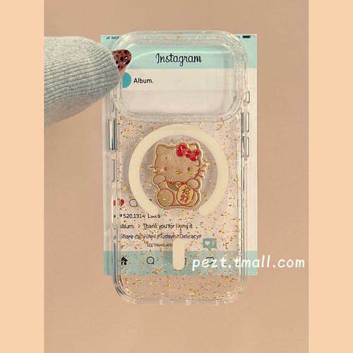 可爱招财hellokitty手机壳磁吸