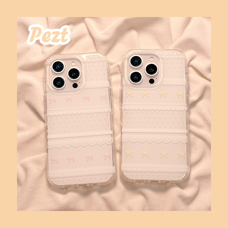 韩系ins风蝴蝶结蕾丝手机壳