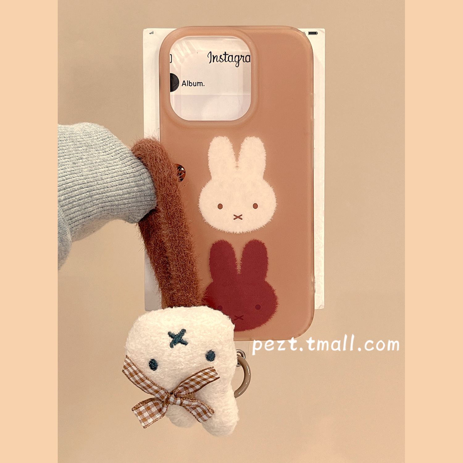 可爱米菲兔少女心手机壳带挂绳