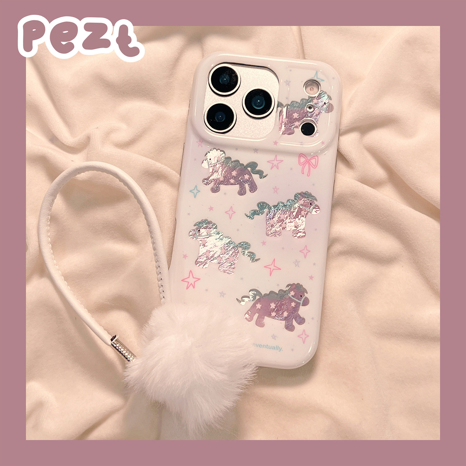 可爱卡通小马星星适用苹果17手机壳马年iphone16promax高级感17promax新款15防摔13带挂绳保护套14女款16全包,3C数码配件,手机保护套/壳,淘宝优惠券,粉丝福利购,淘宝优惠卷