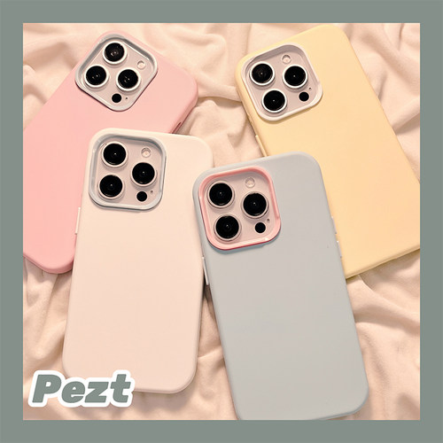 ins风液态硅胶纯色手机壳