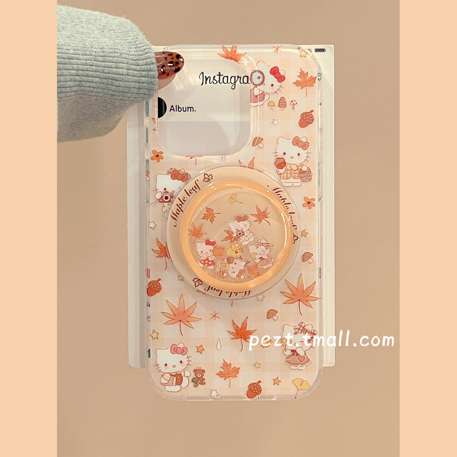 枫叶hellokitty支架手机壳磁吸