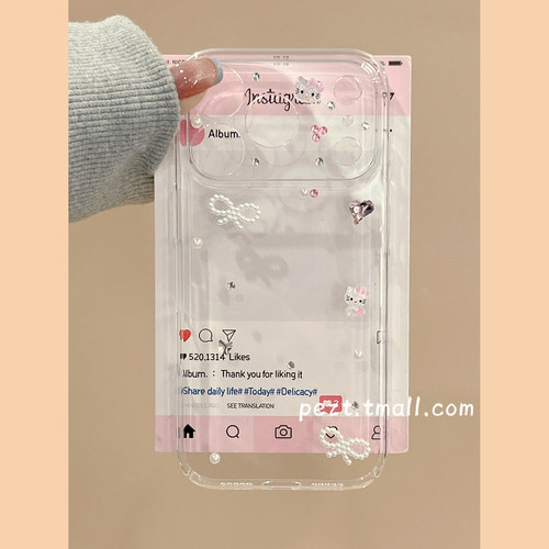蝴蝶结hellokitty贴钻手机壳新款