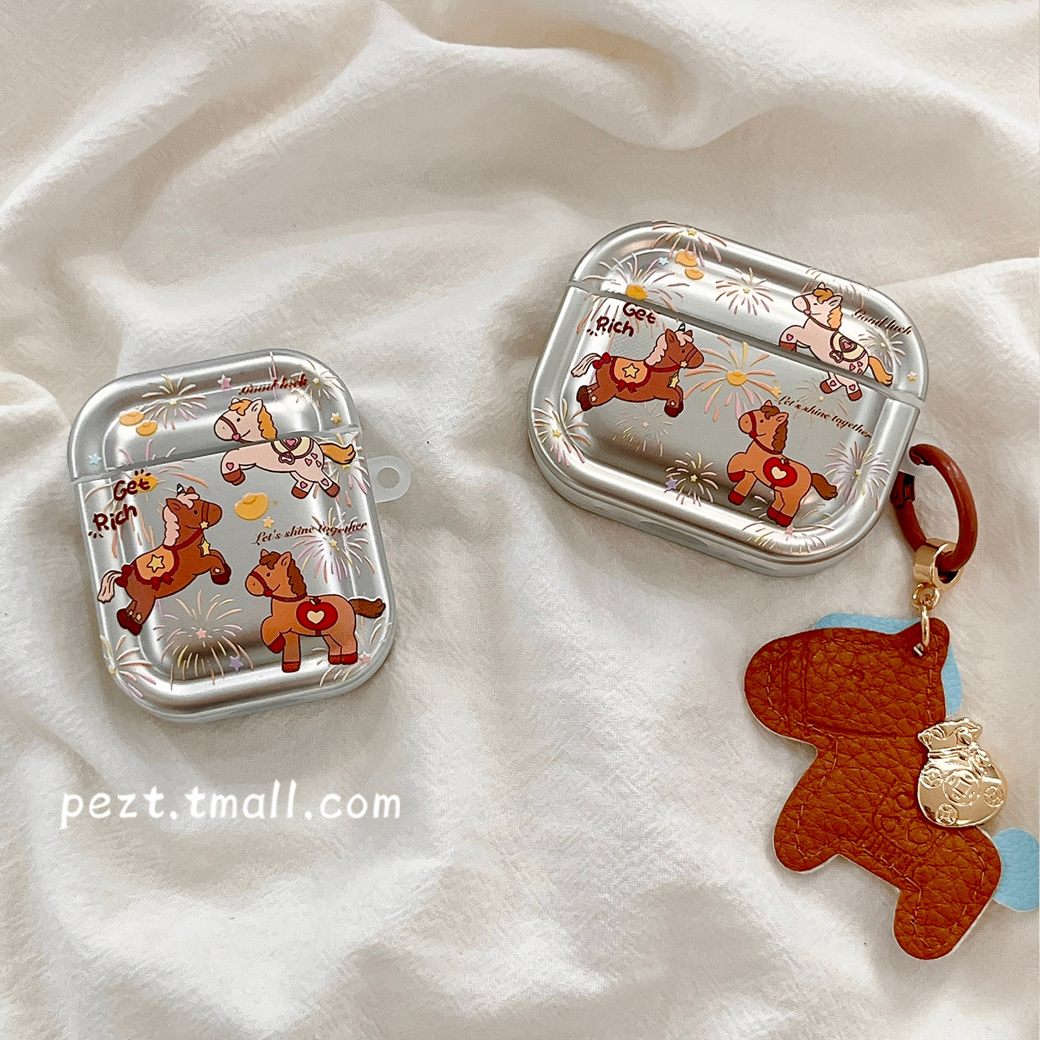 可爱烟花小马适用airpodspro3保护套新4代airpods3耳机壳二代苹果airpodspro2耳机保护套airpods4防摔马年女,3C数码配件,耳机保护套,淘宝优惠券,粉丝福利购,淘宝优惠卷