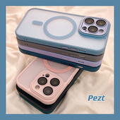 简约磨砂磁吸适用苹果16手机壳透明iphone15promax情侣新款 13pro防摔12硅胶14pro纯色高级感11女款 13保护套男