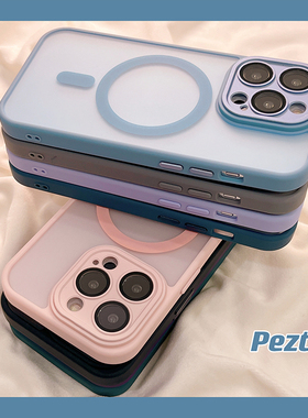 简约磨砂磁吸适用苹果16手机壳透明iphone15promax情侣新款13pro防摔12硅胶14pro纯色高级感11女款13保护套男