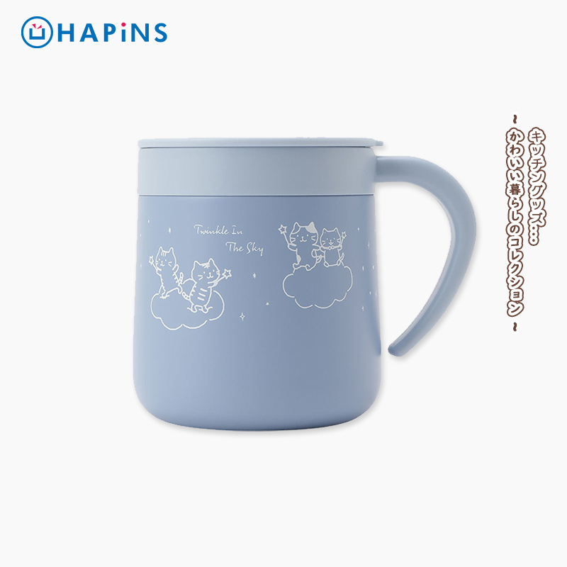 HAPiNS三花猫保温杯女高颜值不锈钢便携办公室专用咖啡杯水杯