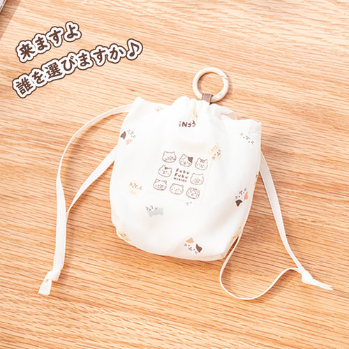 【猫咪抽绳耳机包】日本HAPiNS女生包挂件包包饰品耳机包包挂可爱