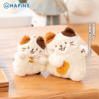 【可爱歪头猫咪】日本HAPiNS布艺公仔毛绒包包挂件包挂饰钥匙扣