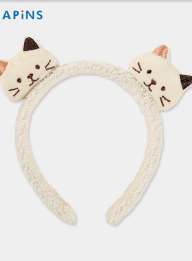 HAPiNS 可爱小猫毛绒洗脸发箍ins网红甜美可爱头箍发卡头饰女