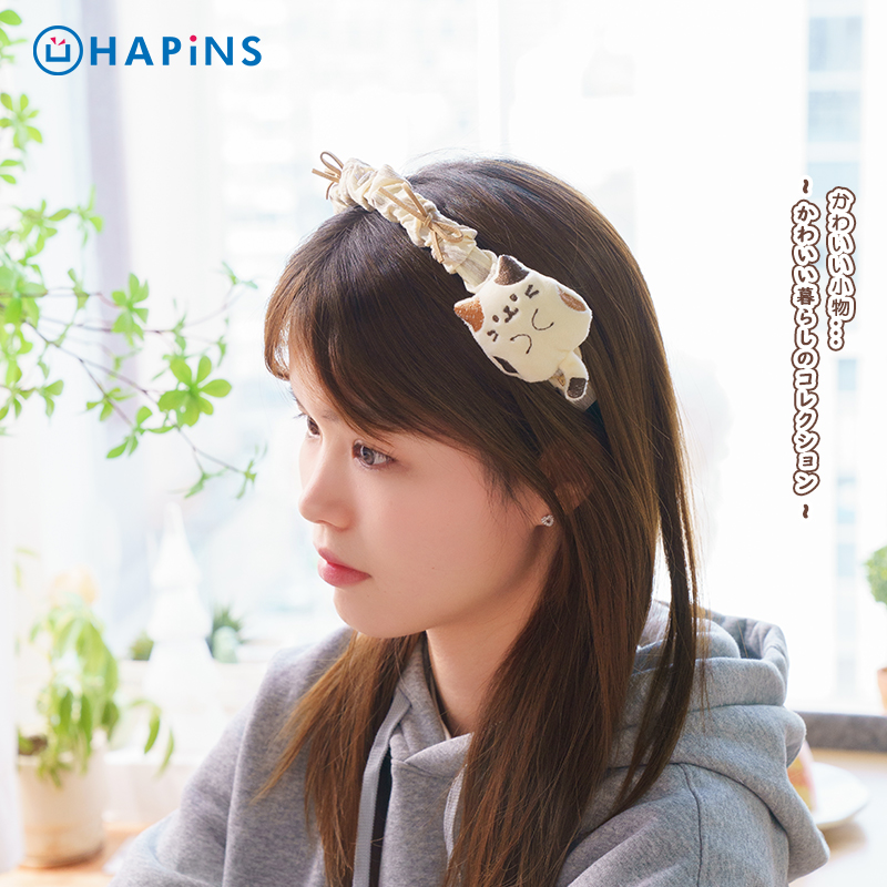 Hapins日本可爱猫咪发箍女2025新款卡通头箍发饰头饰发卡发捆发饰