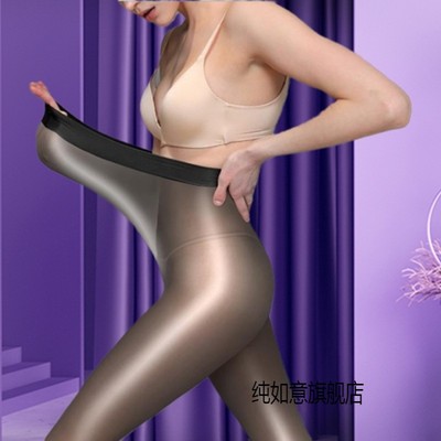 大码油光丝袜连裤袜女春秋打底裤夏季薄款防勾丝防走光菠萝舍宾袜